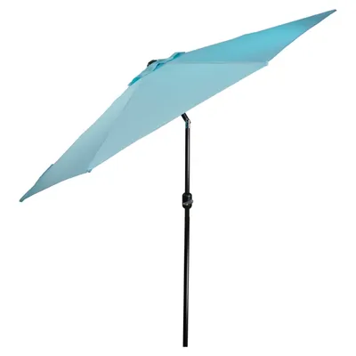 Turquoise Tilt Hand Crank Outdoor Umbrella