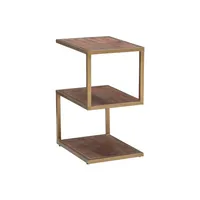 Golden Shelves S-Frame Accent Table