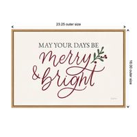 May Your Days Be Merry Framed Canvas Art Print