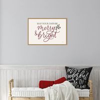 May Your Days Be Merry Framed Canvas Art Print