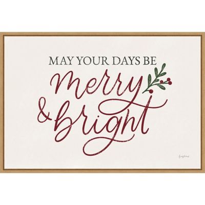 May Your Days Be Merry Framed Canvas Art Print