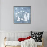 Holy Family Star Stable Framed Canvas Art Print