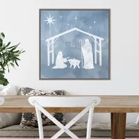 Holy Family Star Stable Framed Canvas Art Print