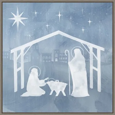 Holy Family Star Stable Framed Canvas Art Print