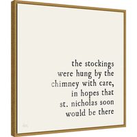 The Stockings Were Hung Framed Canvas Art Print