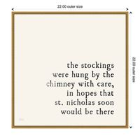 The Stockings Were Hung Framed Canvas Art Print