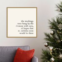 The Stockings Were Hung Framed Canvas Art Print