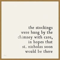The Stockings Were Hung Framed Canvas Art Print