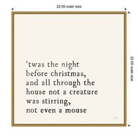 Twas the Night Gold Framed Canvas Art Print