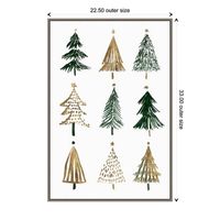 Framed Christmas Trees Canvas Art Print