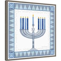 Star of David Menorah Hanukkah Wall Art