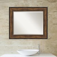 Bronze Frame Beveled Mirror, 35.5x29.5 in.
