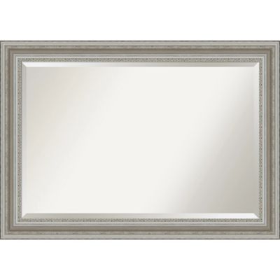 Silver Patina Scallop Framed Mirror, 30x42 in.