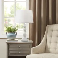 Matte White Candlestick Martha Stewart Table Lamp