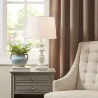 Matte White Candlestick Martha Stewart Table Lamp