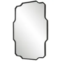 Matte Black Thin Linear Iron Frame Wall Mirror