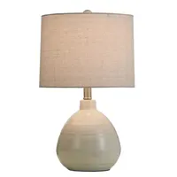 Smooth Ivory Ceramic Table Lamp
