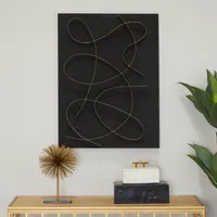 Black and Gold Abstract Wall Plaque