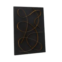 Black and Gold Abstract Wall Plaque