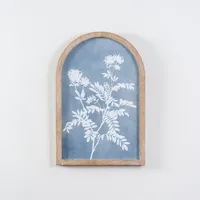 Light Blue Botanicals Arch Framed Wall Art