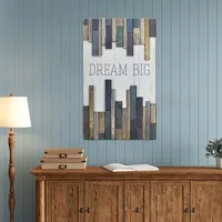 Dream Big Wood Slat Wall Plaque