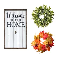 Welcome Interchangeable Wreath Wall Plaque