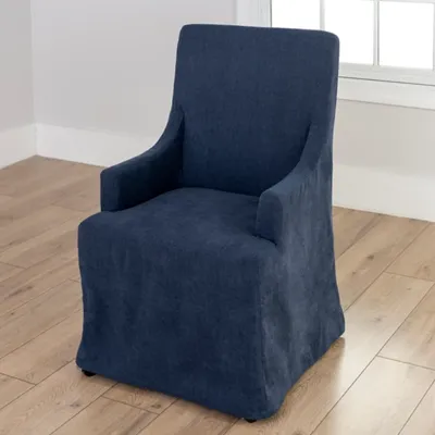 Navy Slipcover Captain Dining Chair