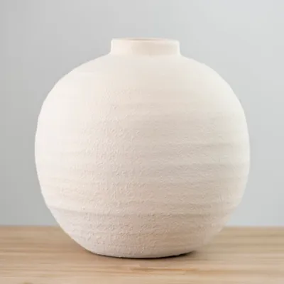 Matte Eggshell Rotund Vase