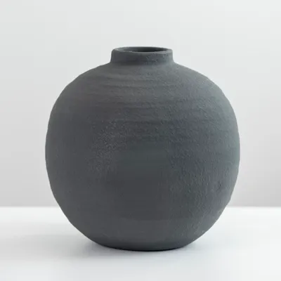 Matte Charcoal Rotund Vase