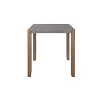 Amber Wood and Faux Concrete Dining Table