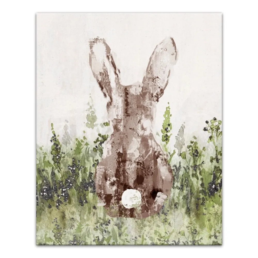 Bunny in Grass Canvas Art Print