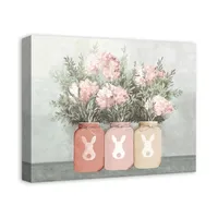 Mason Jars Easter Bouquet Canvas Art Print