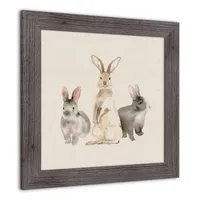 Easter Bunny Trio Framed Art Print