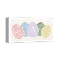 Personalized Monogram Easter Egg Canvas Plaque