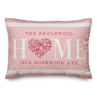 Personalized Vines Heart Valentine's Throw Pillow