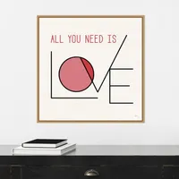 All You Need Is Love Valentine's Framed Wall Art