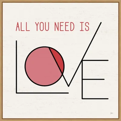 All You Need Is Love Valentine's Framed Wall Art