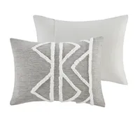 Gray Geometric 3-pc. California King Comforter Set