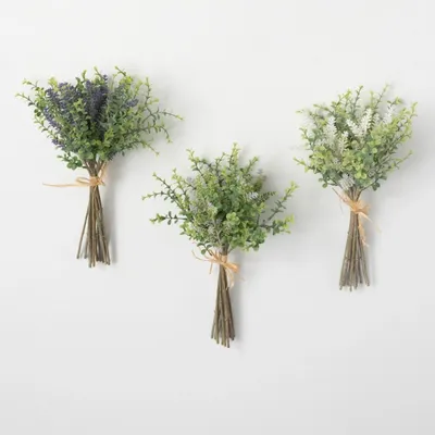 Green Lavender Herb Bundles, Set of 3