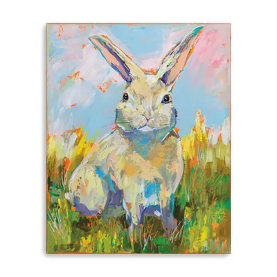 Colorful Bunny Easter Canvas Art Print