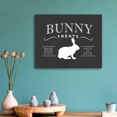 Bunny Treats Easter Canvas Art Print