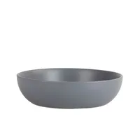 Matte Charcoal Gray Serving Bowls, Set of 2