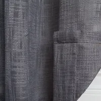 Gray Woven Single Curtain Panel, 84 in.