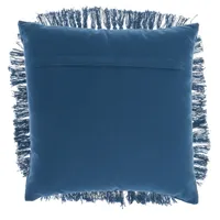 Royal Blue Diamond Fringe Throw Pillow
