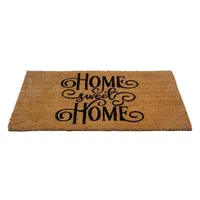 Flourish Script Home Sweet Home Coir Doormat