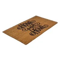 Flourish Script Home Sweet Home Coir Doormat