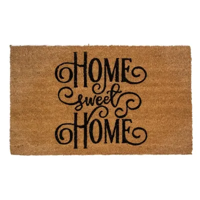 Flourish Script Home Sweet Home Coir Doormat
