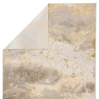 Shimmering Gold Abstract Area Rug, 5x7