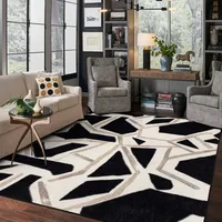 Abstract Geometric Shapes Area Rug, 8x11
