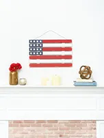 Wood Slat American Flag Plaque